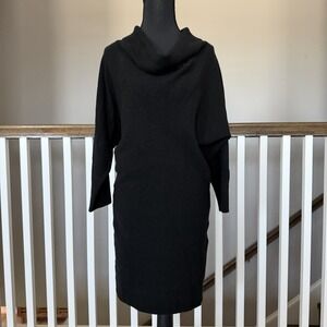 Splendid Wool Blend Cowl Neck Black Sweater ‎ Dress Quiet Luxury Cozy Sz M $248